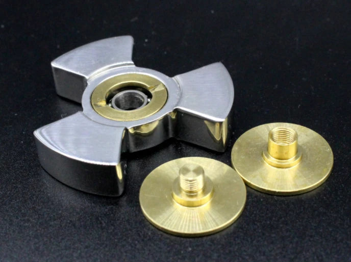 Brass+Stainless Steel Gear Linkage Hand Spinner Top Finger Toy EDC Bearing Gyro 07FC0E-D4 - KOEEK