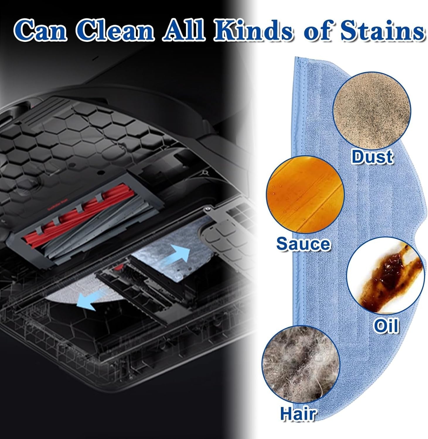 new High-Speed Cleaning Brush for Roborock S7 MaxV Ultra & S8 Pro Ultra, 3PCS 07FC0E-D4 - KOEEK