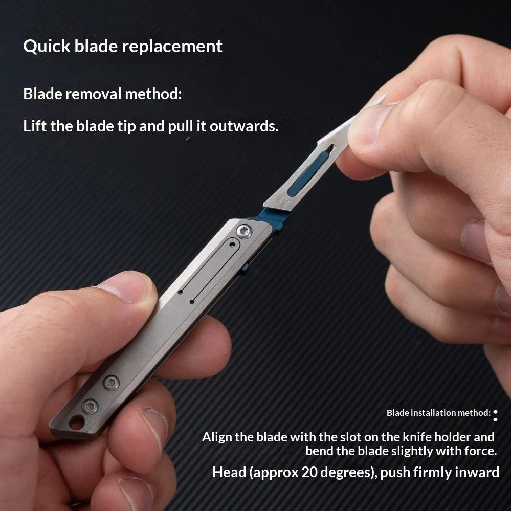 Titanium Alloy Mini Folding EDC Tool Compact Durable Multi Function 07FC0E-D4 - KOEEK