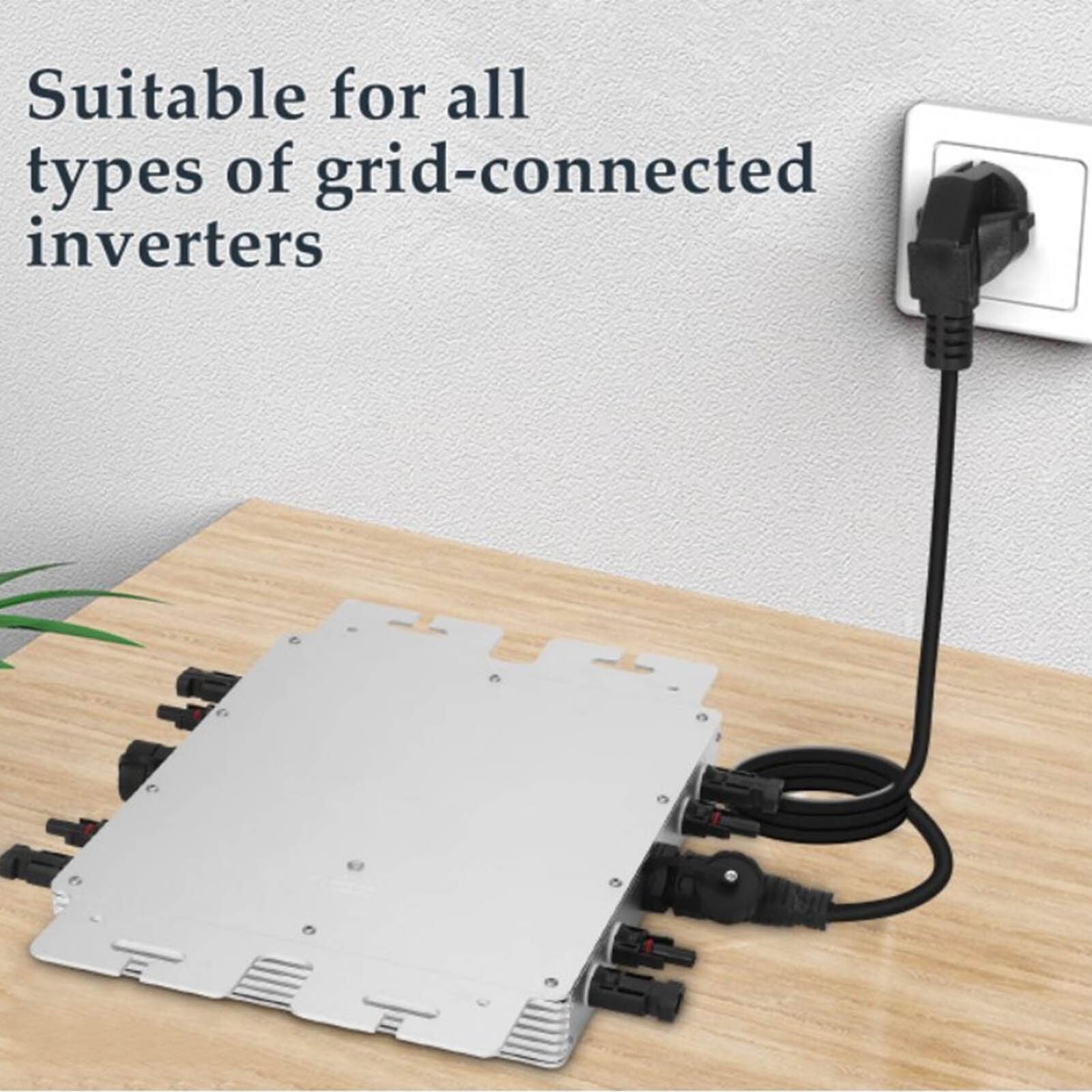 new Solar Inverter Cable LED Digital Grid Connected Inverter Cable EU Plug 80V‑260V koeek - KOEEK