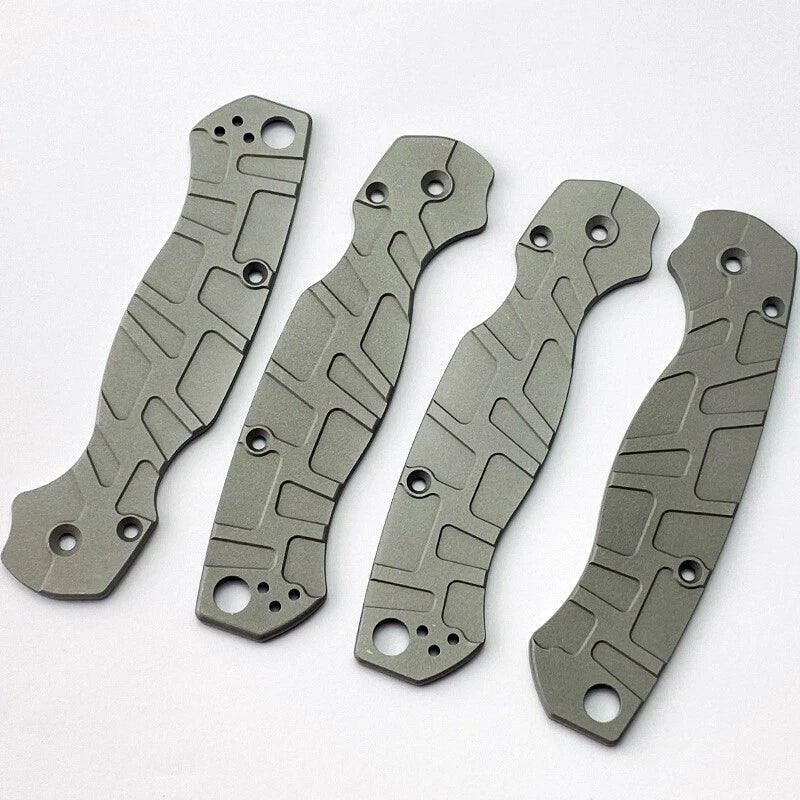 Aluminum Alloy Handle Scales Knife Grips Patch For Spyderco Paramilitary 2 C81 07FC0E-D4 - KOEEK