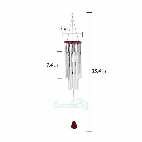 ny 31 tommer metal 6 rør Windchime Kapelklokker Vindklokker Udendørs Have Indretning af hjemmet