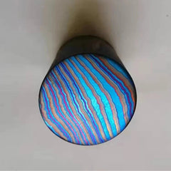 Titanium-Damuscus Timascus Worry Coin OD25mm * T100mm - Mokuti 07FC0E-D4 - KOEEK