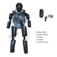 LED Robot Costume Suit IlluminatedDance Glow Party Show Night Lights Clothing 07FC0E-D4 - KOEEK