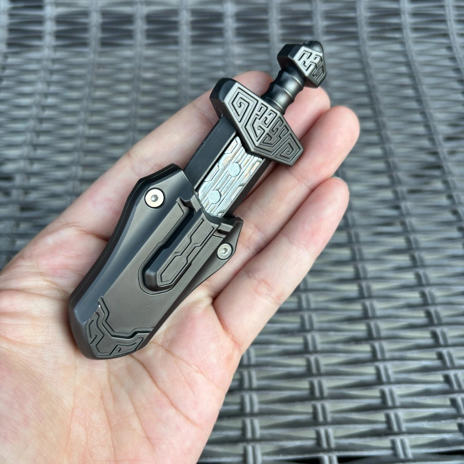 EDC Swords Mechanical Magnetic Push Slider Metal Toys Decompression Fidget Toys 07FC0E-D4 - KOEEK