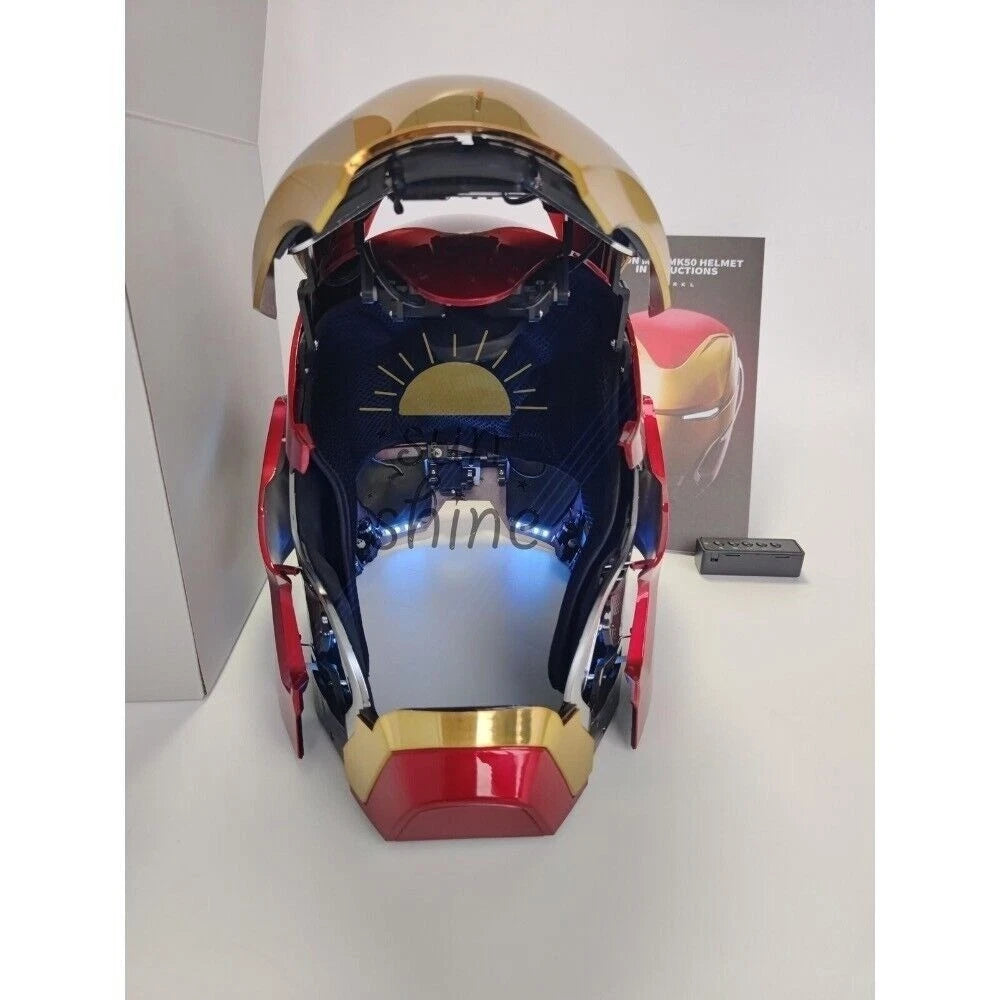 US! 1:1 Wearable Friday Iron Man Mk50 Helmet COS Remote Touch Voice Control Gift 07FC0E-D4 - KOEEK