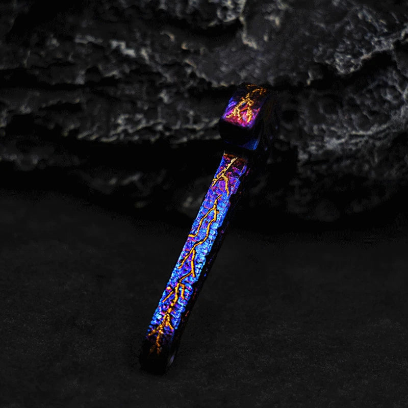 Mini Titanium Alloy Pendant Pry Bar Crowbar Opener Cutter Necklace EDC Keychain 07FC0E-D4 - KOEEK