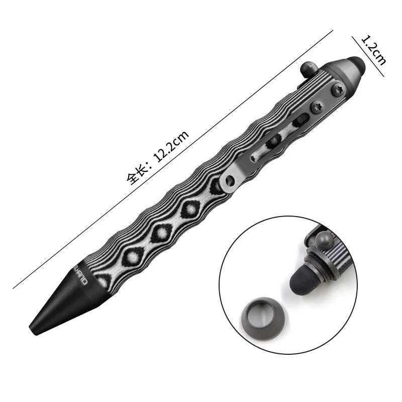 G10 Aluminum Alloy Ballpoint Pen with Stylus Tip Touch Screen EDC Writing Pen 07FC0E-D4 - KOEEK