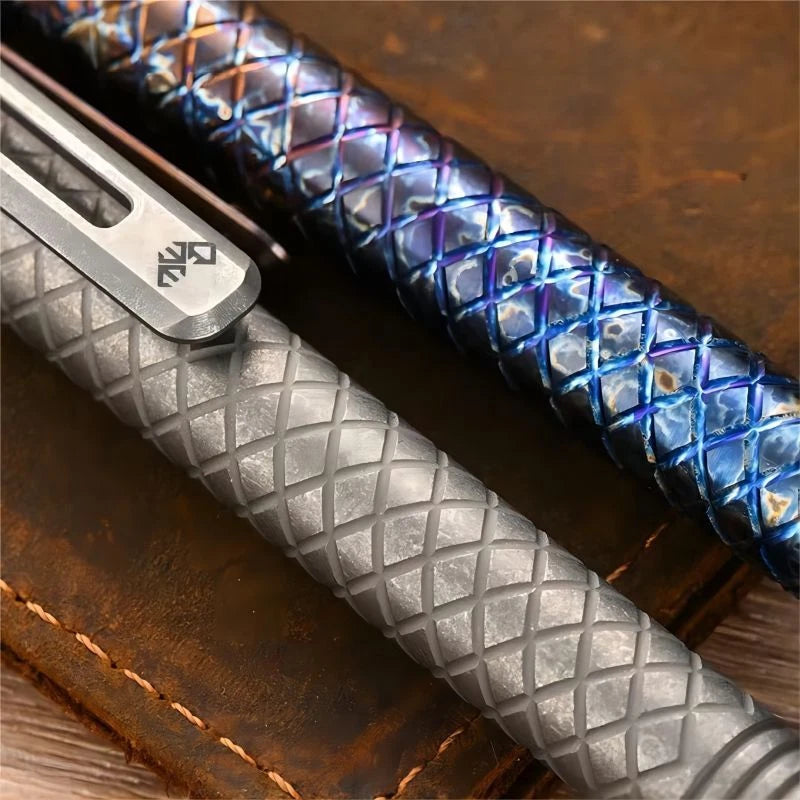 Titanium PEI Ballpoint Pen Bolt Action Signature Writing EDC Pocket Pen Gifts 07FC0E-D4 - KOEEK