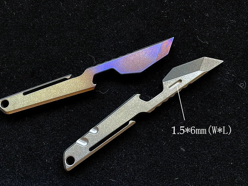 TC4 Titanium Alloy Pocket Multi Tools Bottle Opener cutter Outdoor EDC Tool 07FC0E-D4 - KOEEK