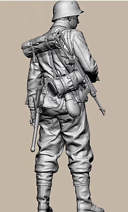 110mm Resin WWII Soldier Unpainted Unassembled 07FC0E-D4 - KOEEK