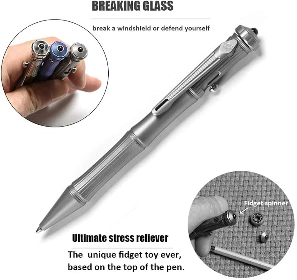 Solid Titanium Alloy Gyroscope Signature EDC Toy Pen Suitable For ADHD Student 07FC0E-D4 - KOEEK