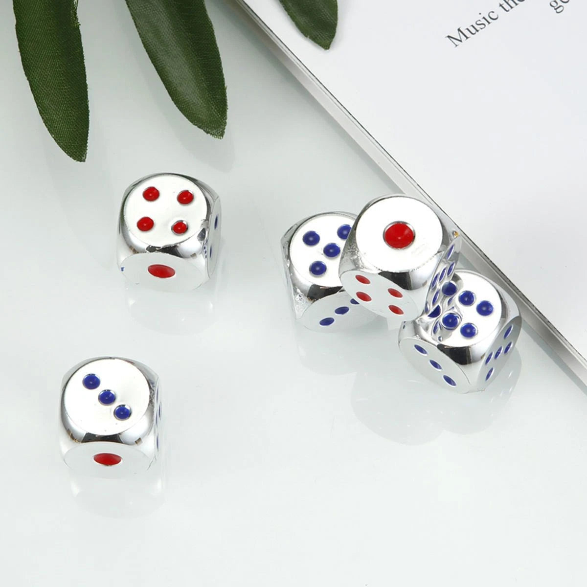 13mm Colorful Dice Game Teaching Aid 5 Pieces Box Pack 07FC0E-D4 - KOEEK