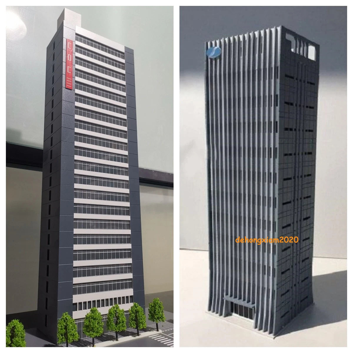 1/150 Building Model Morden Office Building Scene Architecture Assembled Model 07FC0E-D4 - KOEEK