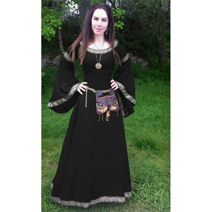 Women Medieval Dress Renaissance Vintage  Gothic Dress Party Costume Gown Dresse 07FC0E-D4 - KOEEK