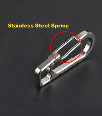 EDC Titanium Alloy Keychain Carabiner Simple Fast Hanging Bucklewith25mmRing 07FC0E-D4 - KOEEK