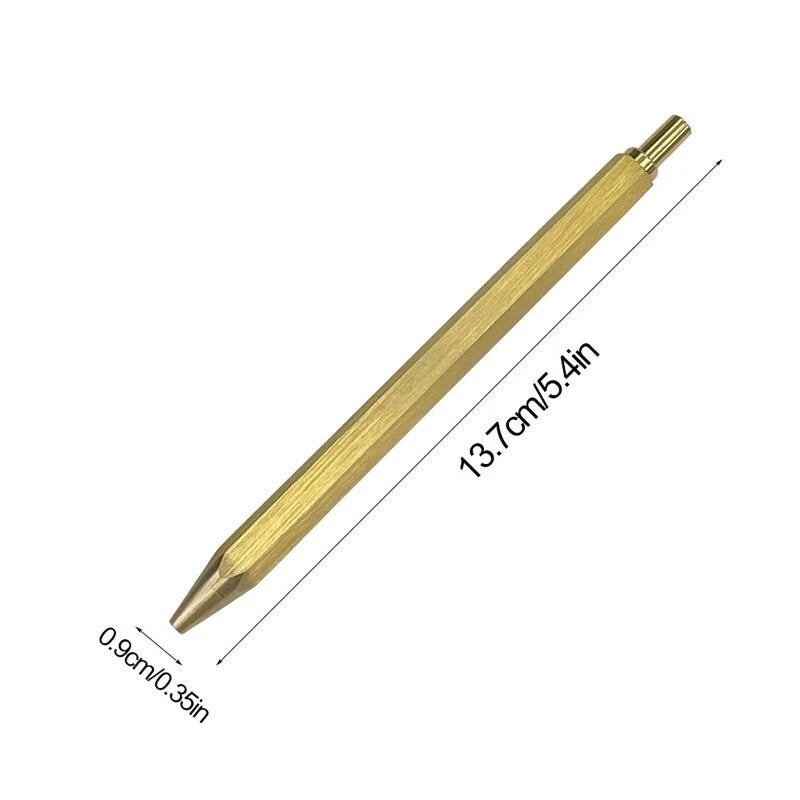 EDC Handmade Wire Drawing Surface Brass Ball Point Business Signature  Pen 07FC0E-D4 - KOEEK