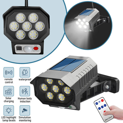 new Luz LED Solar Para Exterior Con Sensor De Movimiento Jardin Patio Casa Lampara