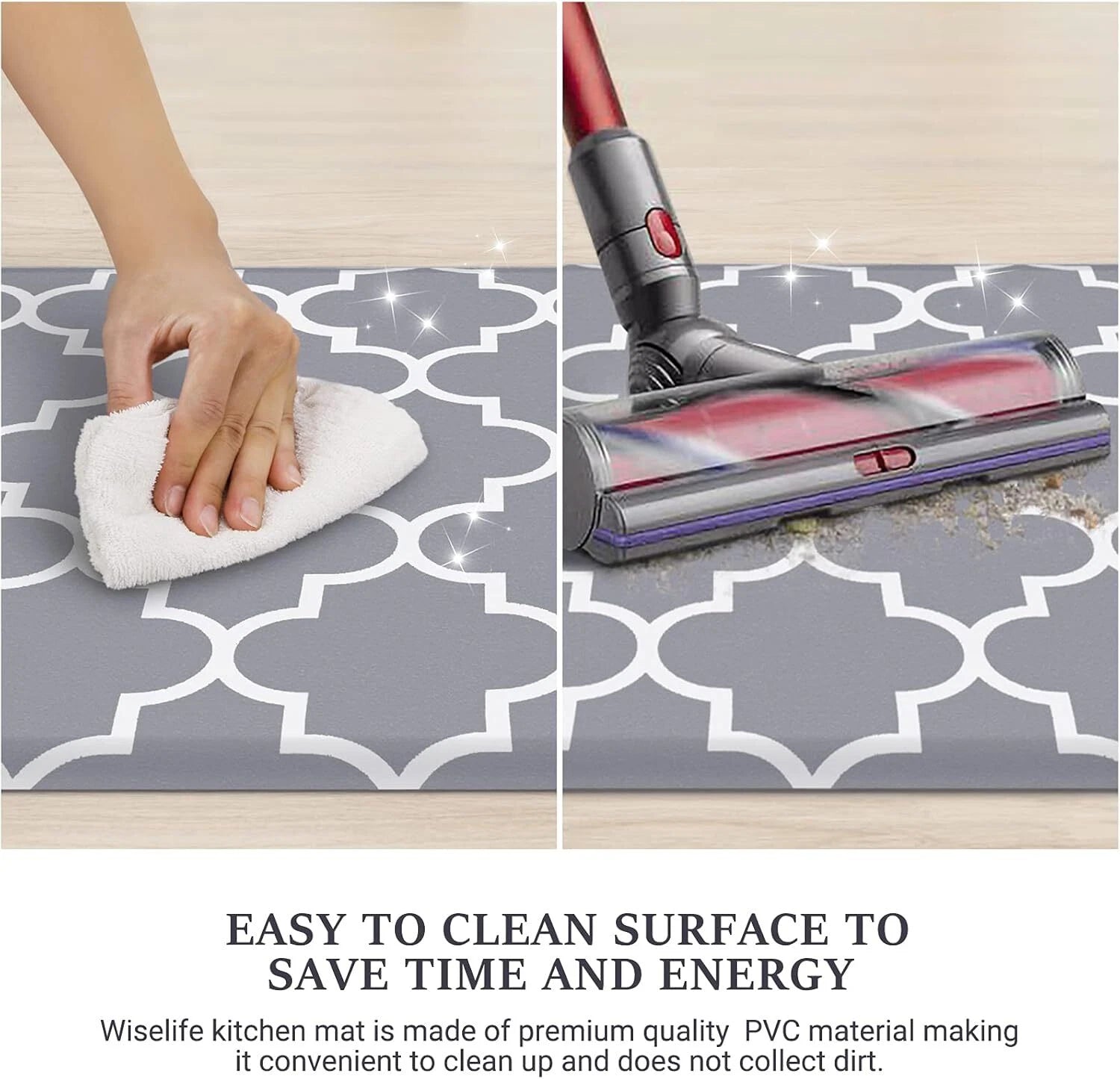 Kitchen Mat and Rugs Cushioned Anti-Fatigue,17.3"x 28",Non Slip Waterproof 07FC0E-D4 - KOEEK