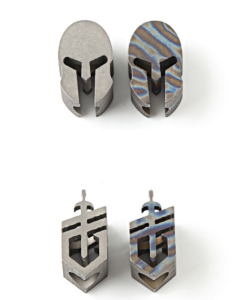 EDC Titanium Alloy Folding Knife Handle Lanyard Bead Umbrella Rope Pendant Tools 07FC0E-D4 - KOEEK