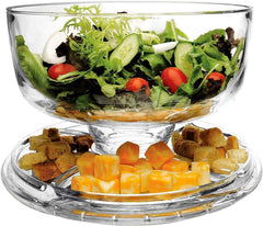 (12") 6 in 1 Acrylic Cake Stand with Dome Lid Multifunctional Serving Plate 07FC0E-D4 - KOEEK