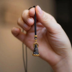 Mini Buddha Amulet Pendant Necklace Spiritual Charm Jewelry 07FC0E-D4 - KOEEK