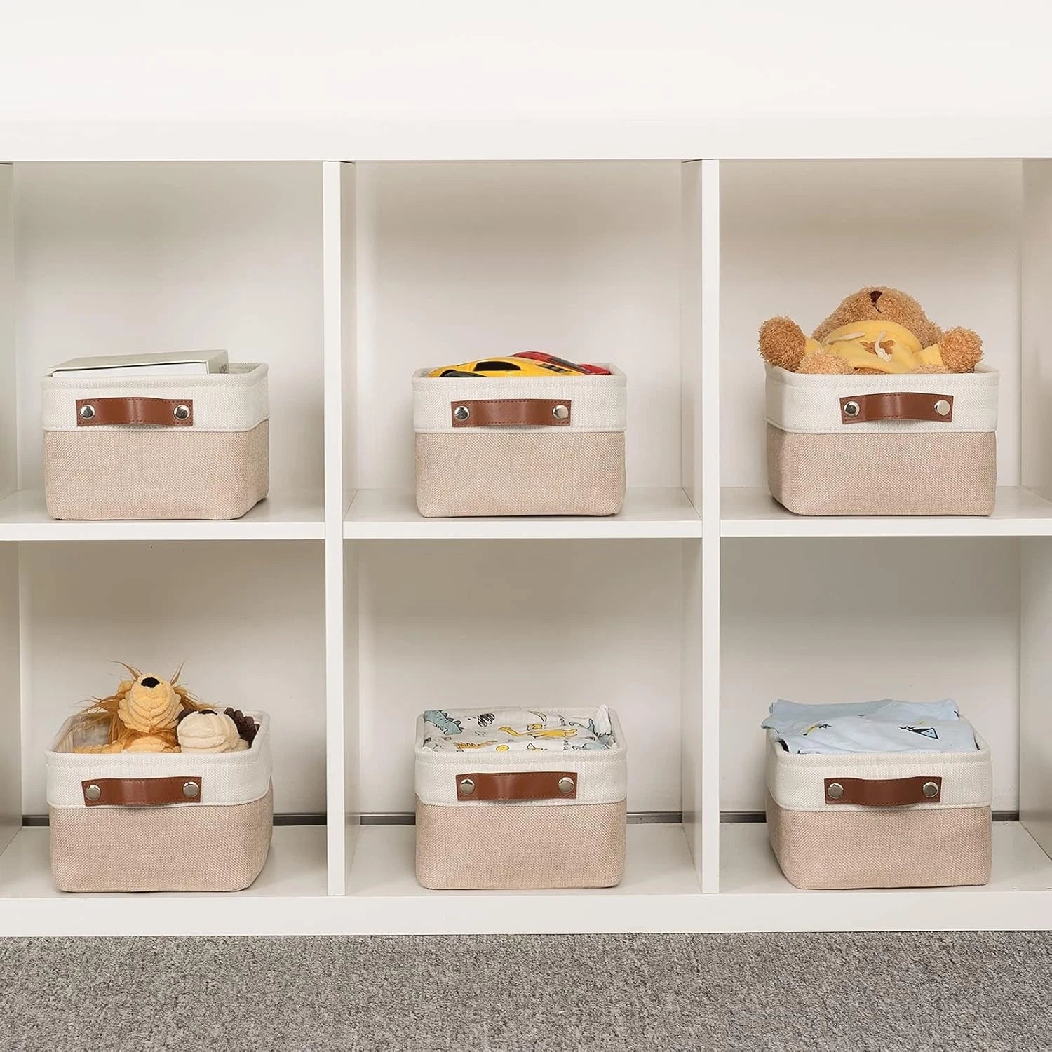 Small fabric storage basket dimensions: 11.8 inches x 7.8 inches x 5.1 inches) 07FC0E-D4 - KOEEK