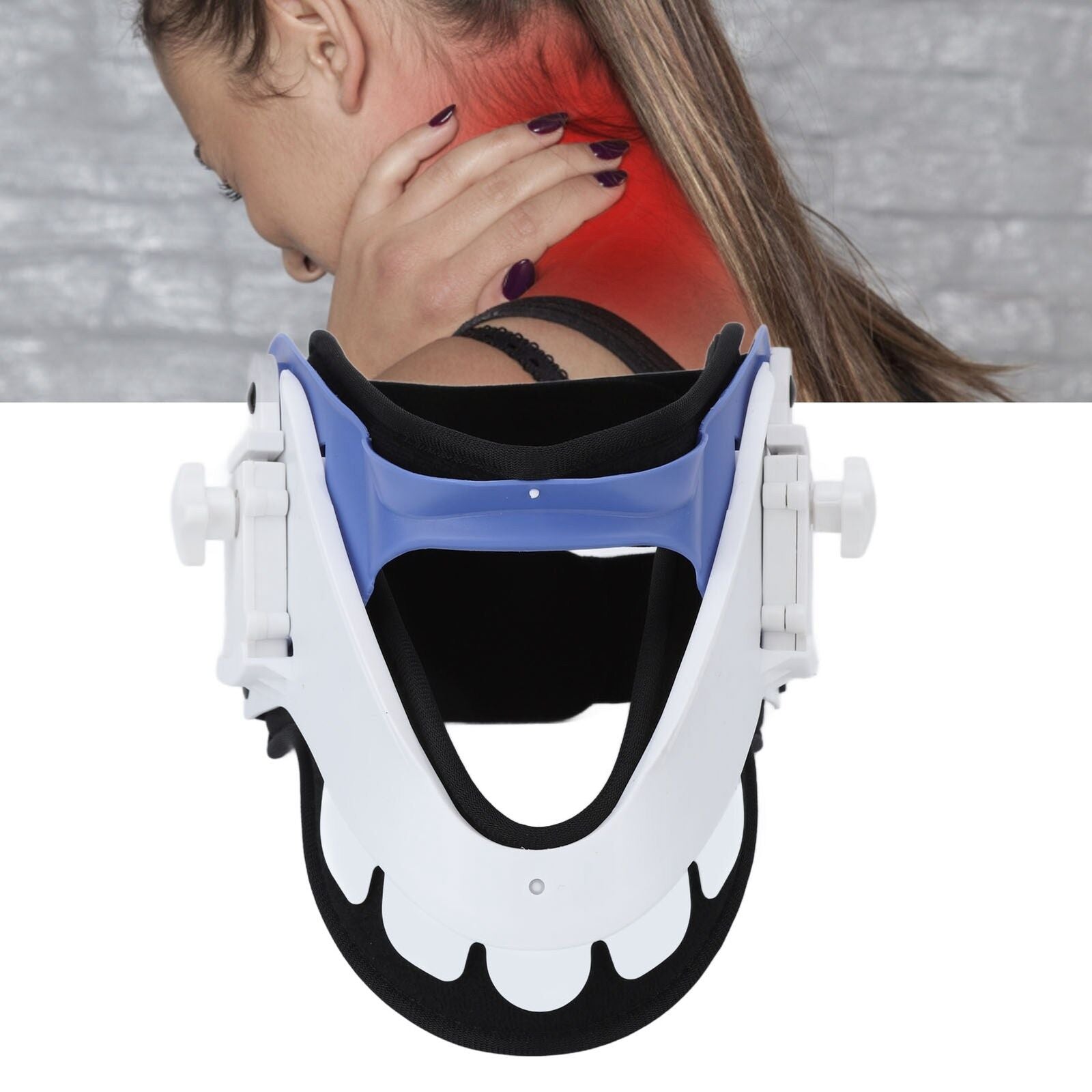 new Cervical Collar Neck Relief Traction Device Brace Support Stretcher Pain Therapy koeek - KOEEK