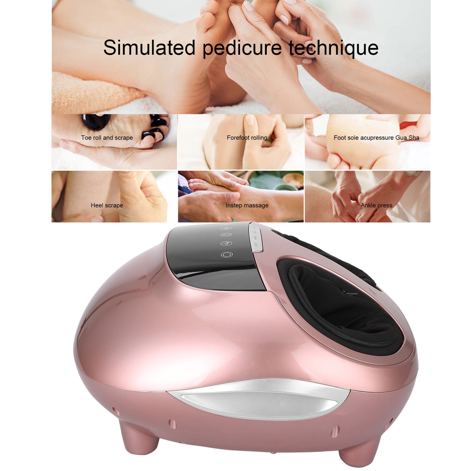 new Electric Massage Machine Air Pressure Massager Pink(US Plug )(US Plug ) HGF koeek - KOEEK