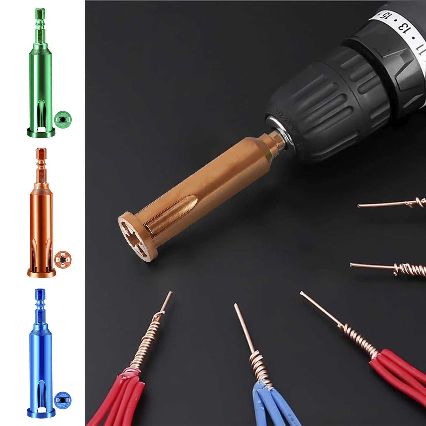 new Wire Twisting Tools Hex Batch Head Connector and Cable Stripe Wire Nut Tool koeek - KOEEK