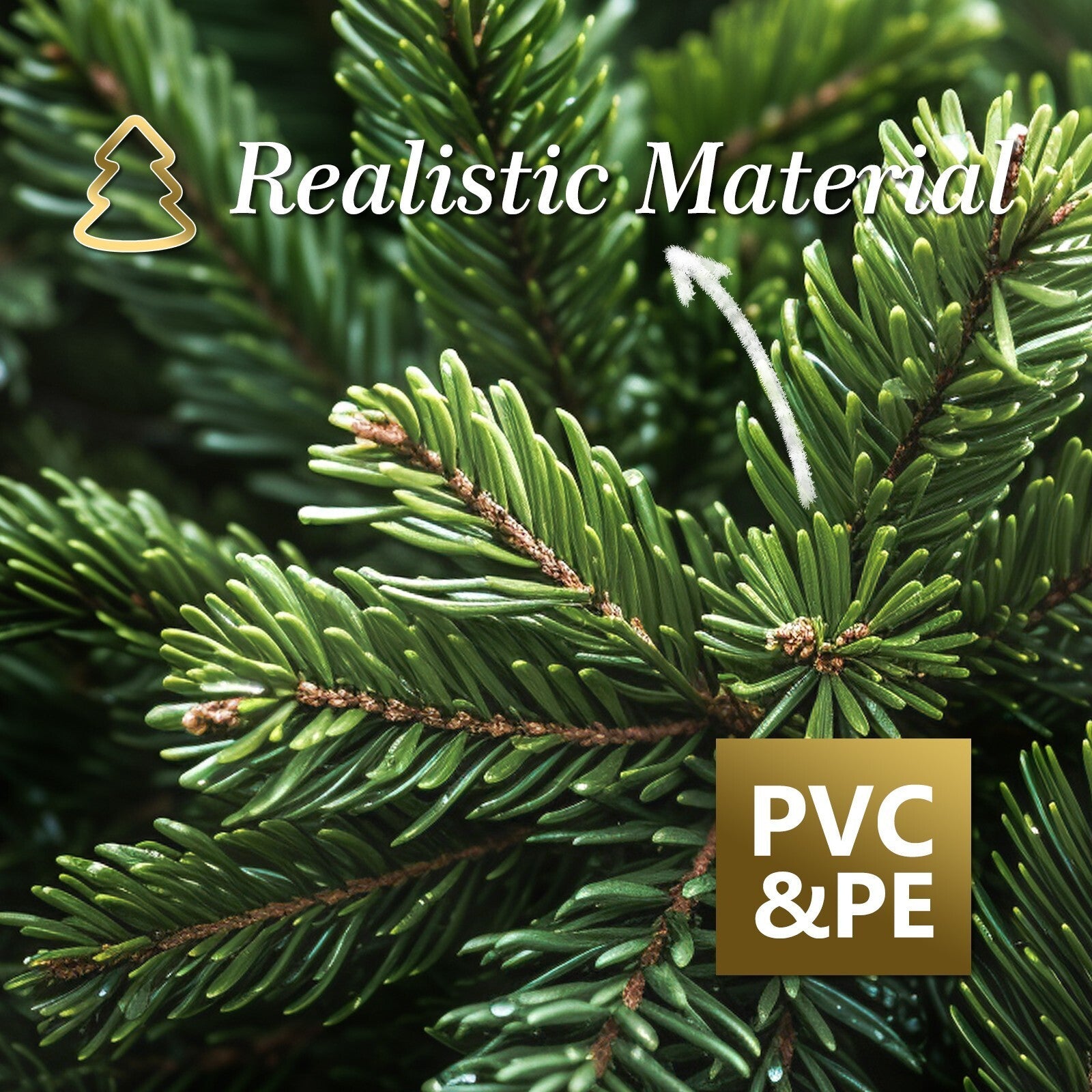 7.5FT Christmas Tree Artificial Decor Tree w/ LED Light Xmas Holiday Decoration 07FC0E-D4 - KOEEK