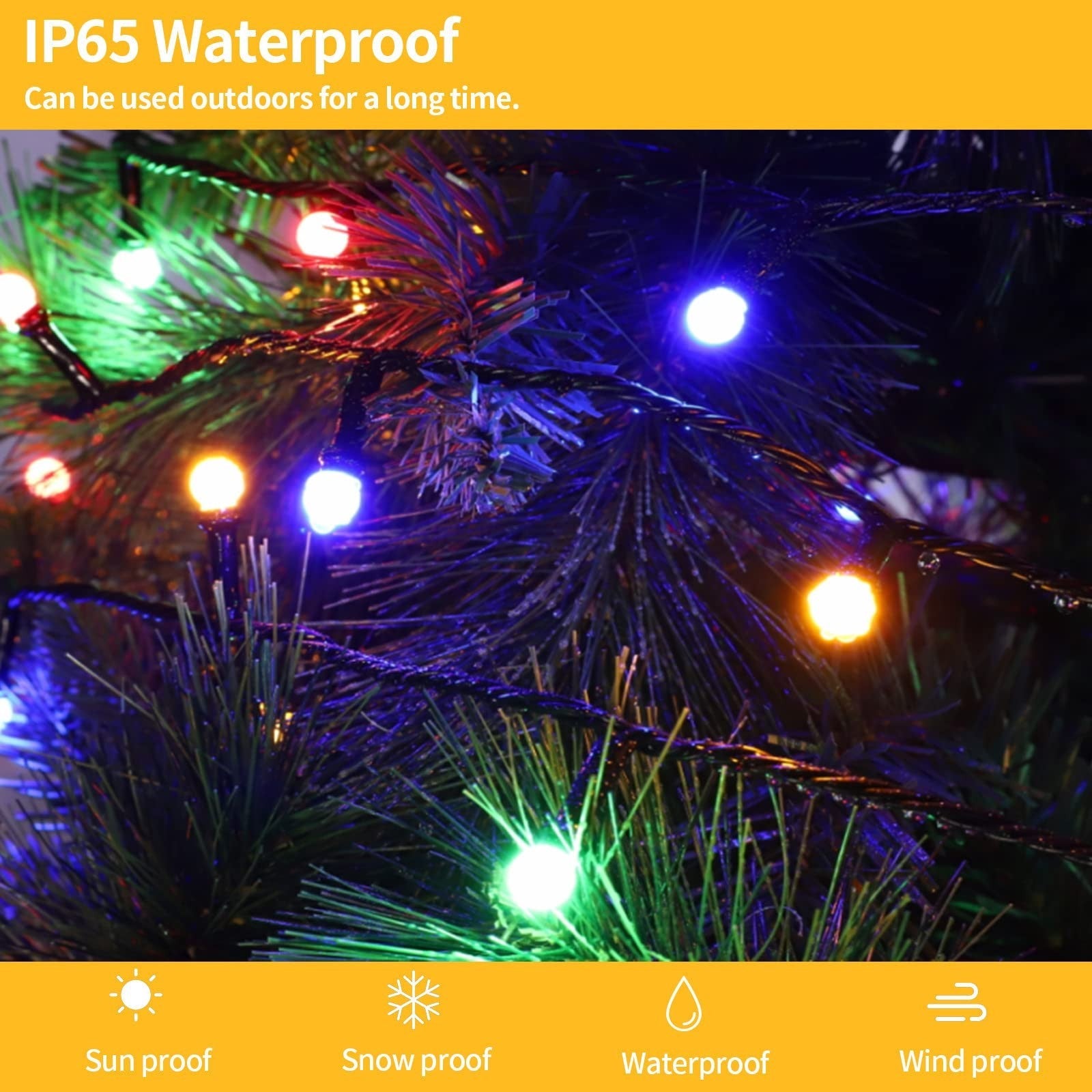 LED Christmas Lights Outdoor,300LED 105Ft 8 Modes Plug-in Connectable Waterpr... 07FC0E-D4 - KOEEK