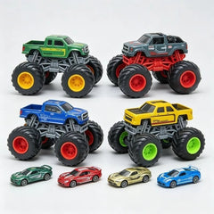 Monster Foot Derby 4pk Monster Trucks with 4 die cast racers in window box MONSTER_FOOT - KOEEK