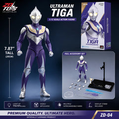 ZDToys Ultraman Tiga Action Figure 8" Articulated Collectible Model Toy 07FC0E-D4 - KOEEK