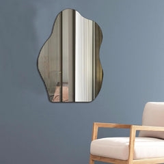 Irregular Wall Mirror Asymmetrical Mirror Frameless Mirror for Bathroom Living 07FC0E-D4 - KOEEK