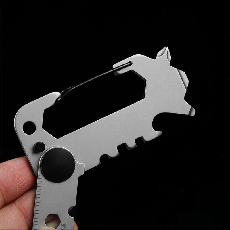 9 in 1 Multifunction Tool Outdoor EDC Camping Hiking Bicycle Carabiner Key Chain 07FC0E-D4 - KOEEK