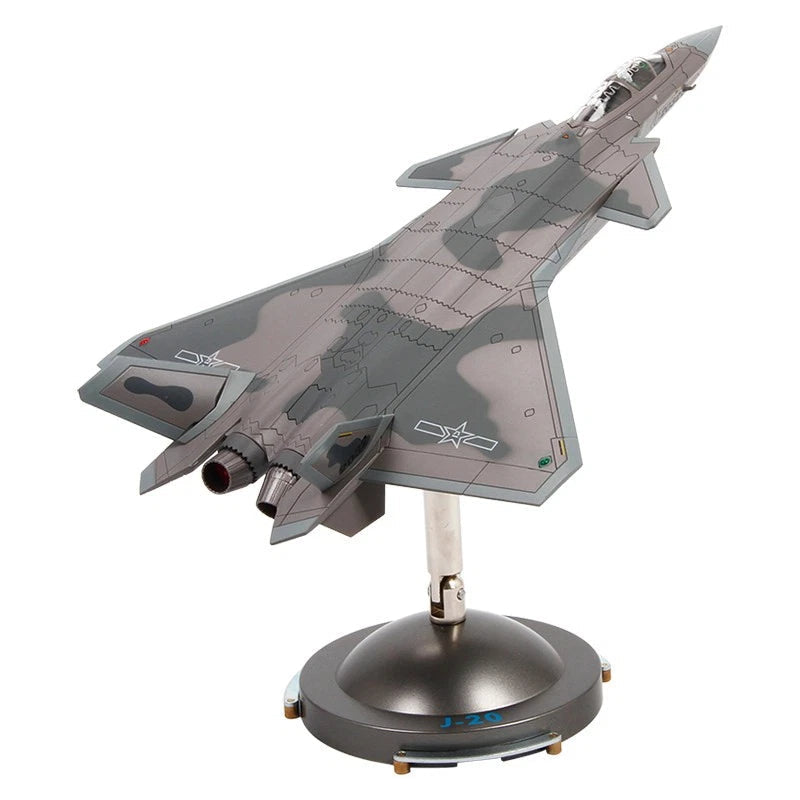 Chinese J-20S Stealth Fighter Airplane 1/72 Diecast Model Deluxe Edition w/ Base 07FC0E-D4 - KOEEK