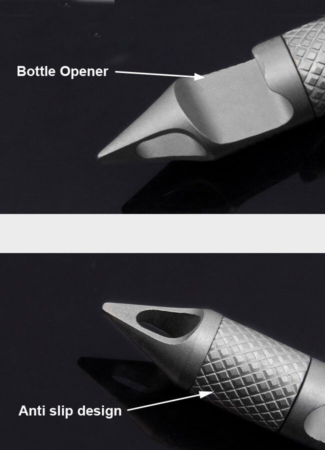 Titanium Alloy Keychain Portable Double Keyrings Pendant EDC Opener Multi Tools 07FC0E-D4 - KOEEK