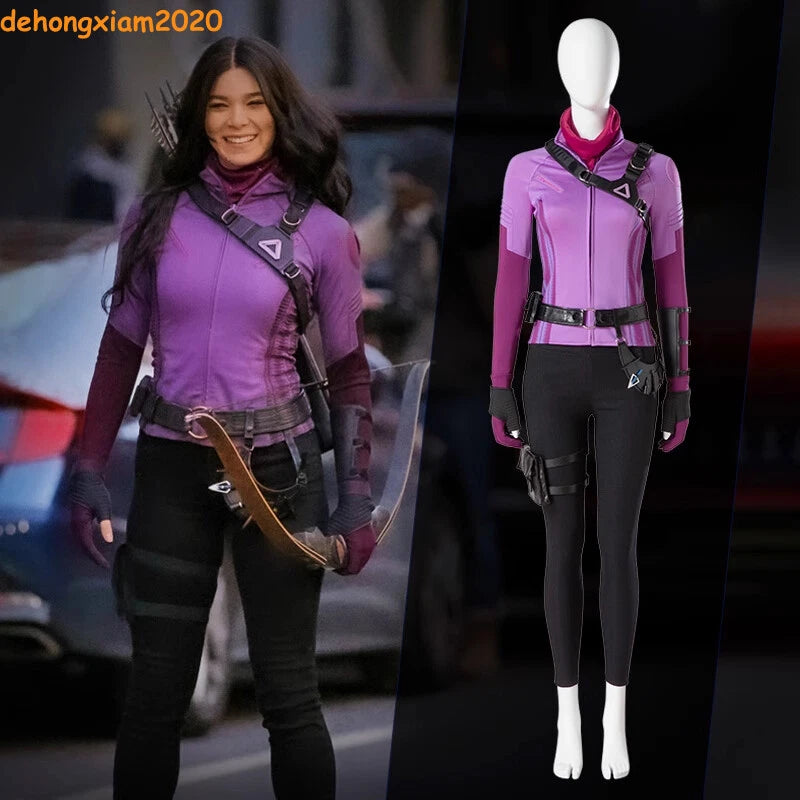 Hawkeye Cosplay Costume Kate Bishop Outfit Women Halloweewn Female Party Uniform 07FC0E-D4 - KOEEK