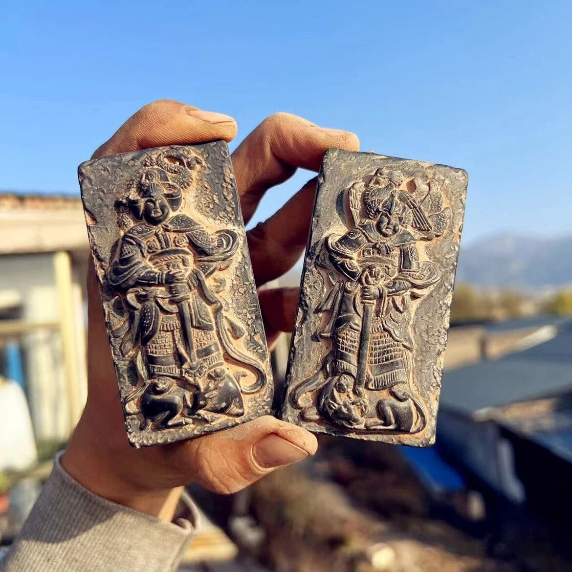 Warrior Figurine Fridge Magnet Chinese Cultural Relics Museum Souvenirs（a pair） 07FC0E-D4 - KOEEK