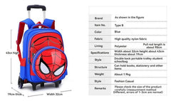 US Now!! Spider-Man Trolley Bag Dragging Backpack Junior High-capacity Christmas 07FC0E-D4 - KOEEK