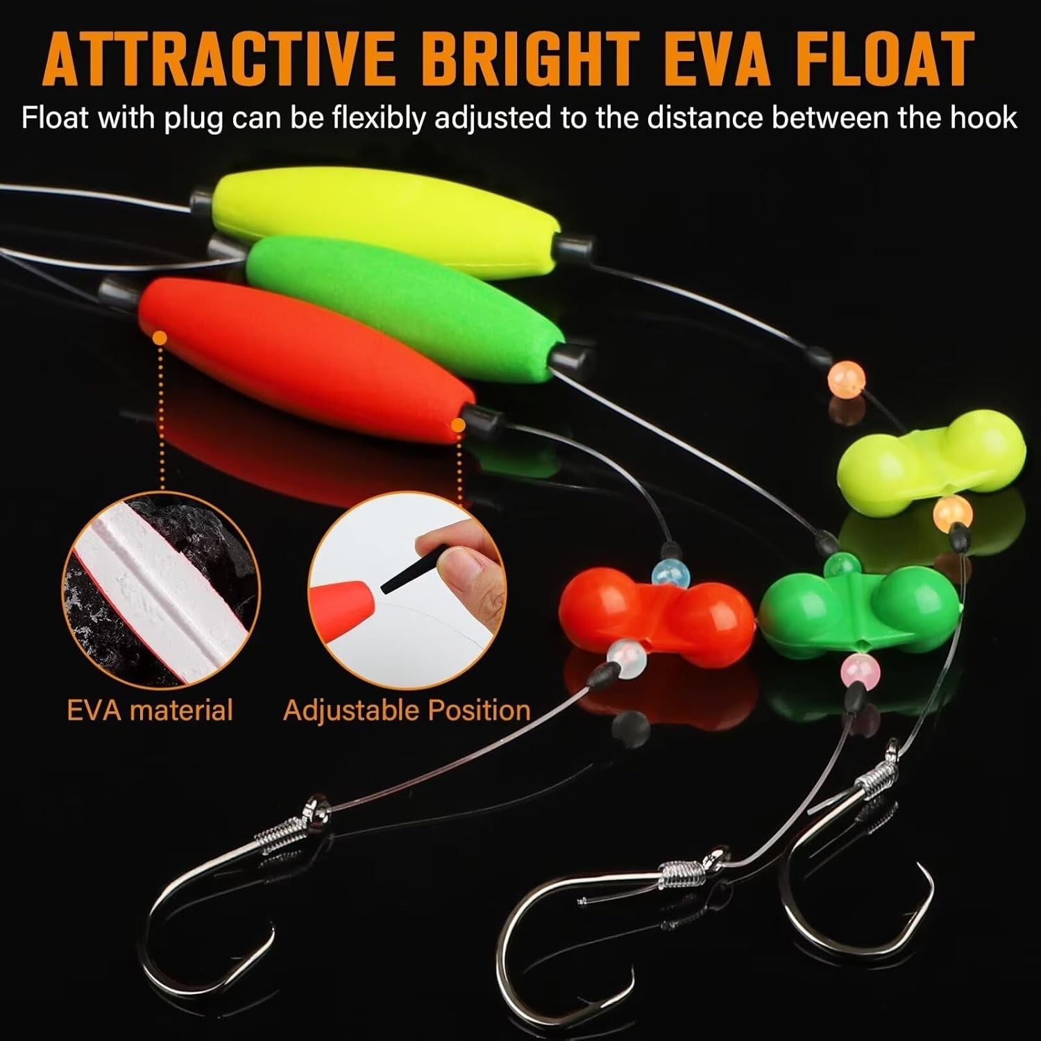 new Dovesun Catfish Rigs Santee Rig Float Cigar Float-5/0Hook * 3PCS DOVESUN - KOEEK