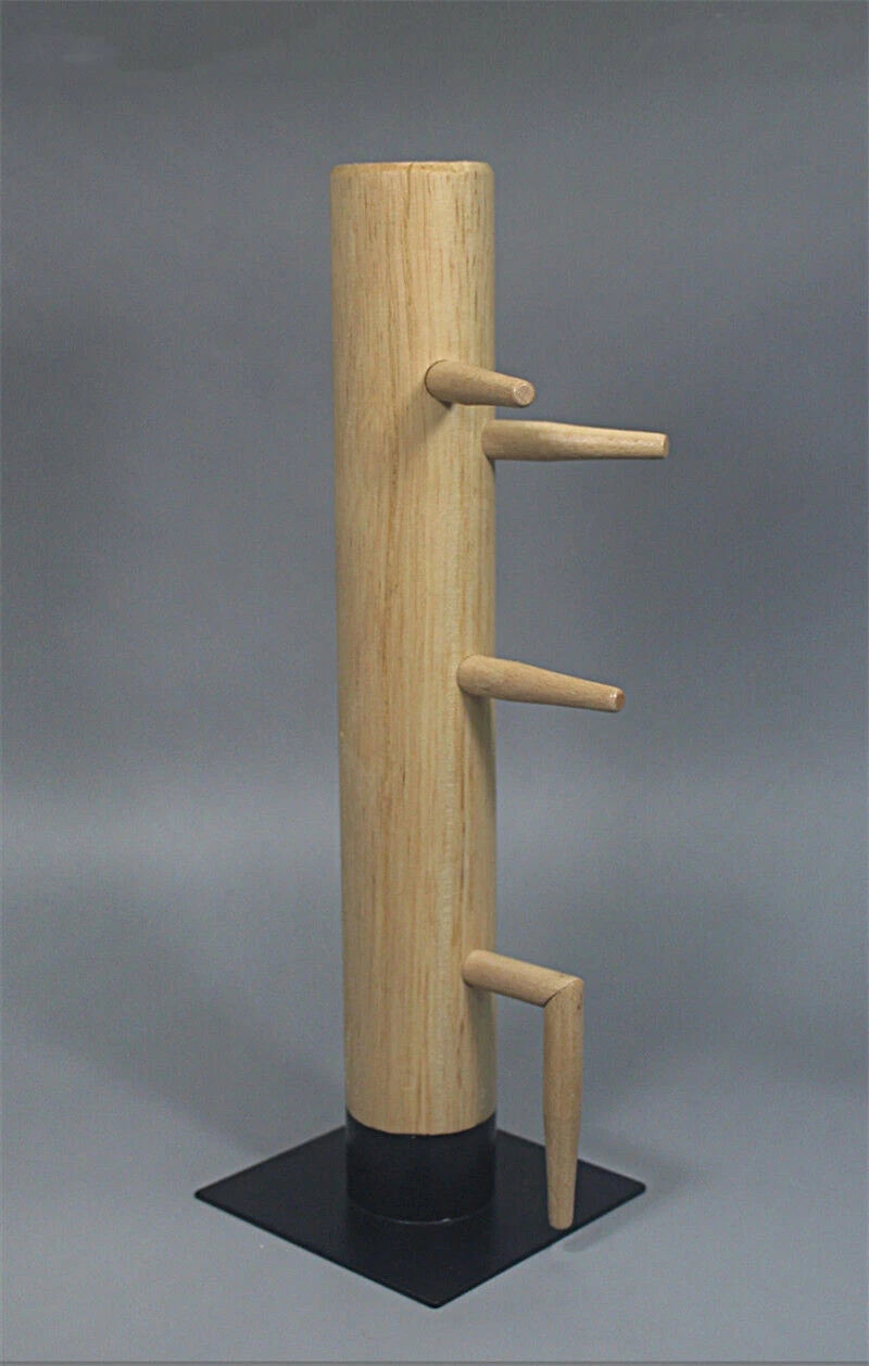 1/6 Ip Man Wing Chun Stun Wooden Dummy Kung Fu 28cm Strike Pad Metal Base Boxed 07FC0E-D4 - KOEEK