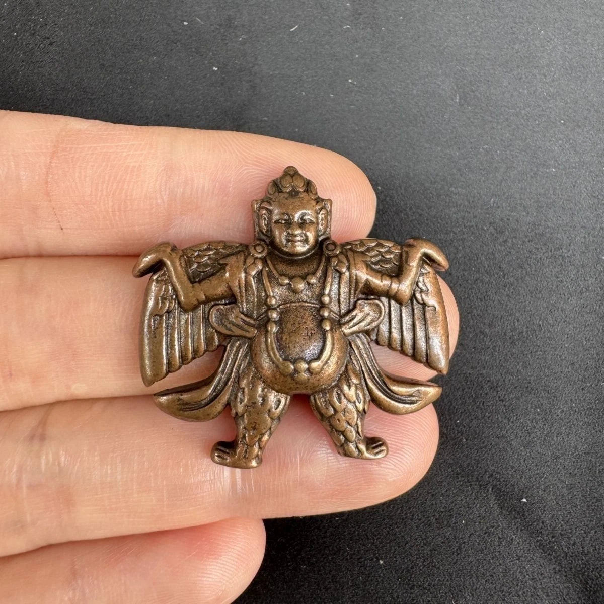 Tibetan Brass Garuda Pendant Amulet Bird Necklace Collectible 07FC0E-D4 - KOEEK