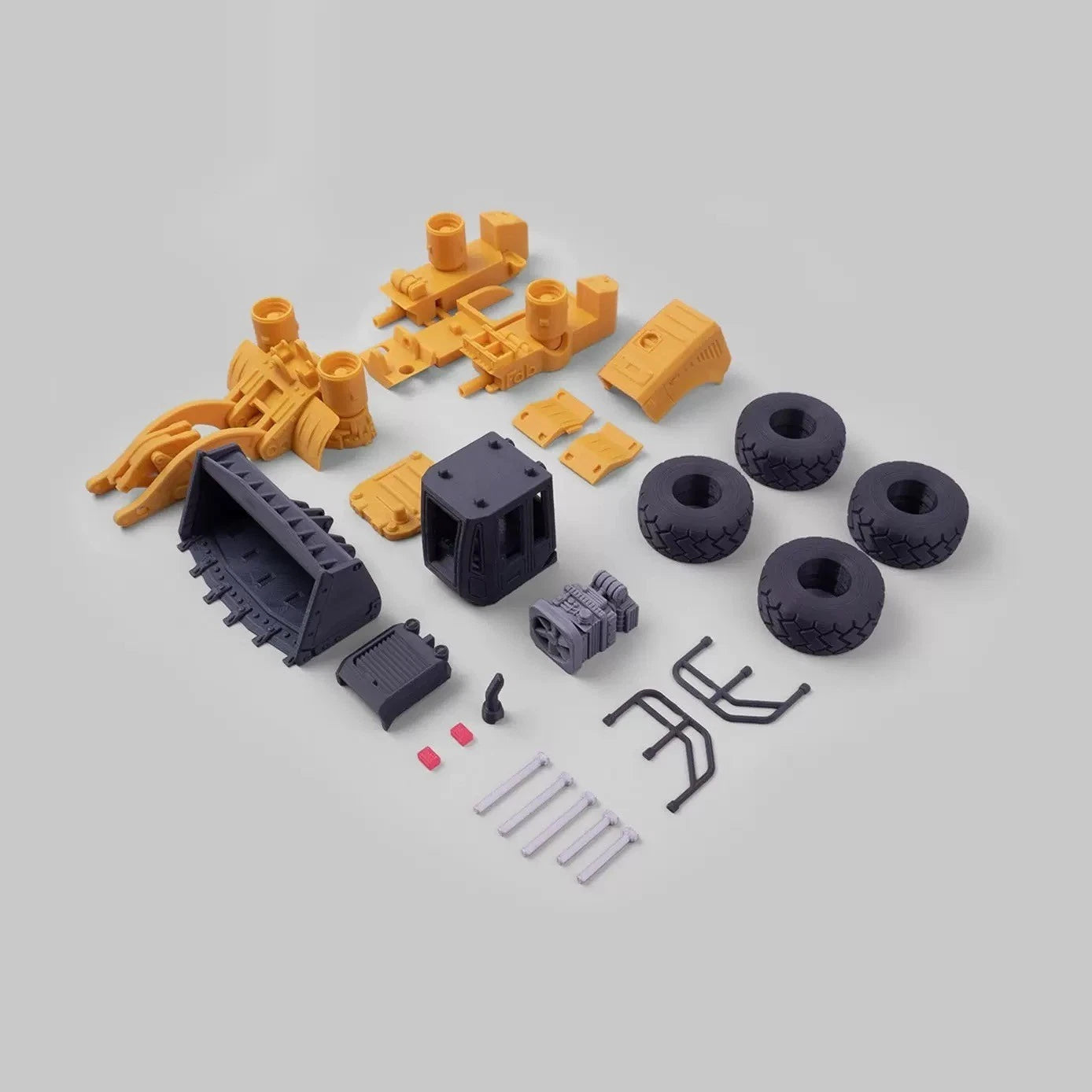 1:48Wheel Loader Model 3D Printed Assembly Engineering Vehicle DisplayOrnament 07FC0E-D4 - KOEEK