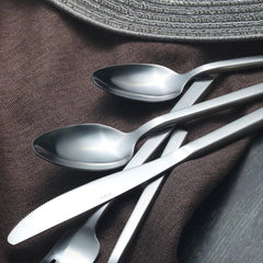 Cube 20-Piece Forged Silverware Set Stainless Steel Flatware Set,Service for 4 07FC0E-D4 - KOEEK