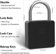 Fingerprint Padlock,Bluetooth Key with Fingerprint, Waterproof Combination Lock