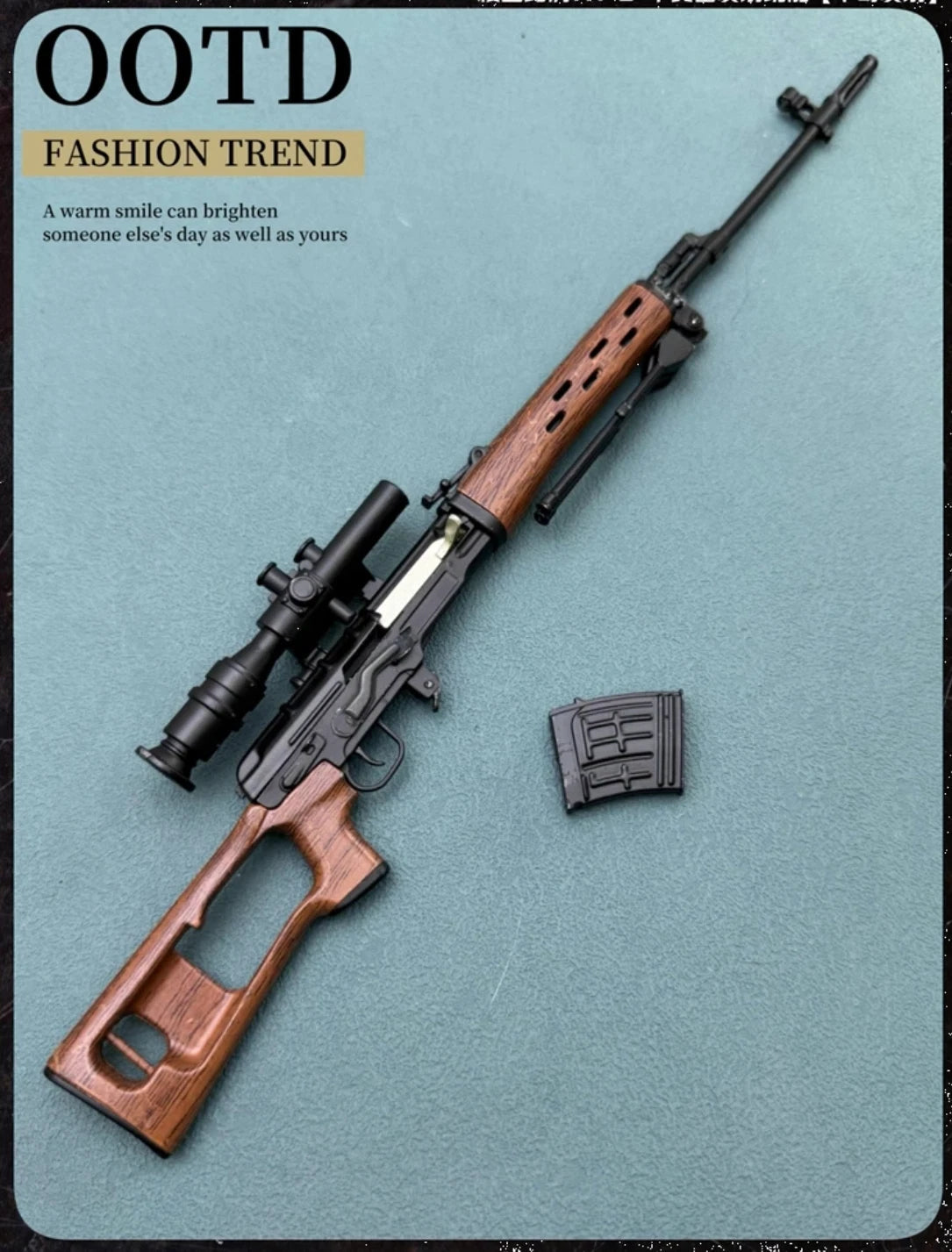 1/3 Scale SVD Sniper Rifle Metal Non-Firing Model Kit Removable Parts Display 07FC0E-D4 - KOEEK