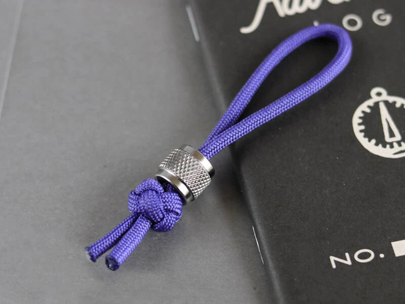 Titanium alloy EDC Parachute Cord Lanyard Bead Anti Slip Knurled DIY Beads Gifts 07FC0E-D4 - KOEEK