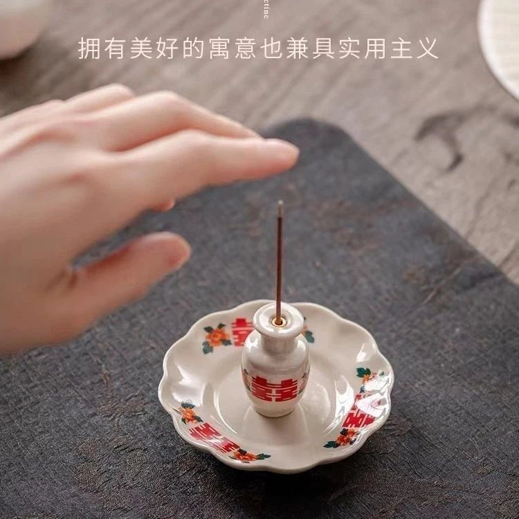 Stick Incense Holder Set Home Incense Burner Gift Chinese Style 07FC0E-D4 - KOEEK